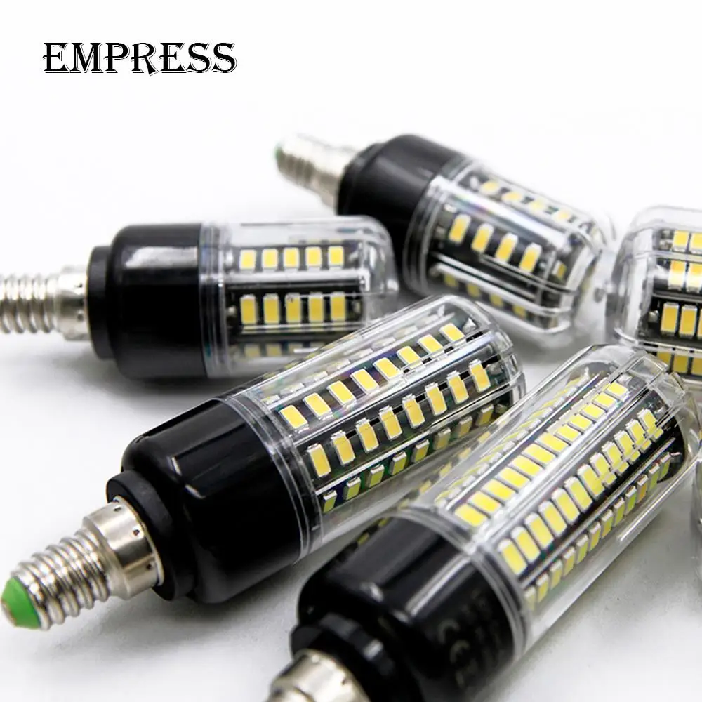 Светодиодный кукурузная осветительная лампочка E14 E27 110 V 220 SMD 5730 15 Вт 12 9 7 5 3
