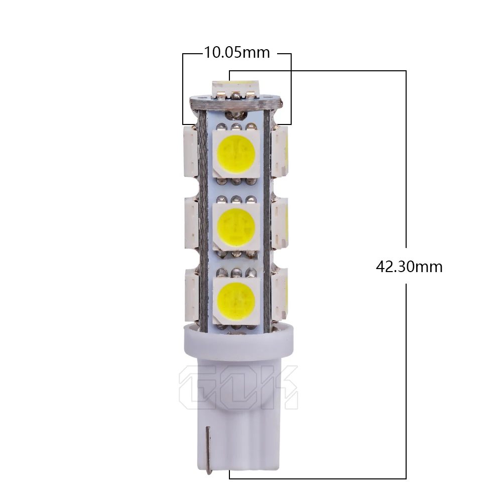 100 шт. Автомобильные светодиодные лампы T10 W5W 13led 5050 smd Auto t10 13SMD|t10 smd|lamp lamplamp |
