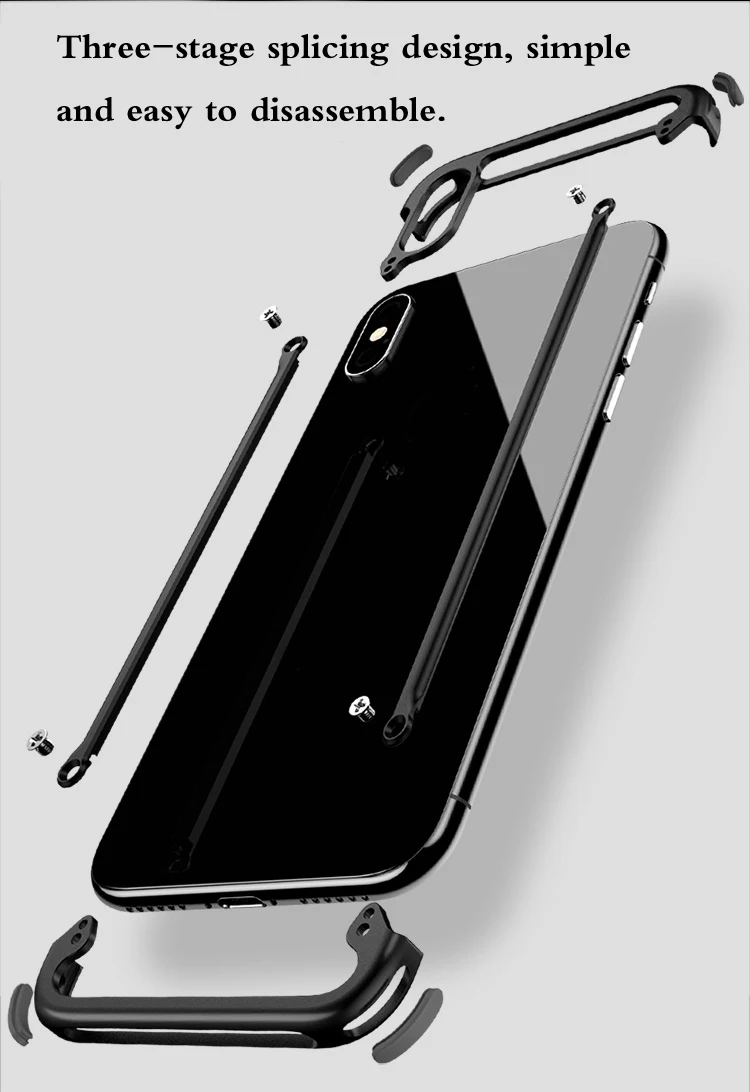 Металлический Utral-Thin Corver бампер чехол для iPhone XR, Простой деловой стиль с выемкой дизайн и силиконовая подушка безопасности