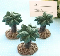 8pcs green plam beach party name number table place card holder for wedding party holiday venue decoration new arrival