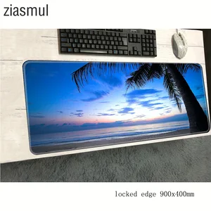 Коврик для мыши с принтом Beach Palm, большой рекламный коврик для компьютерного стола, масса игровой с узором, Размер коврика для мыши 900x400x2 мм, большой коврик для мыши