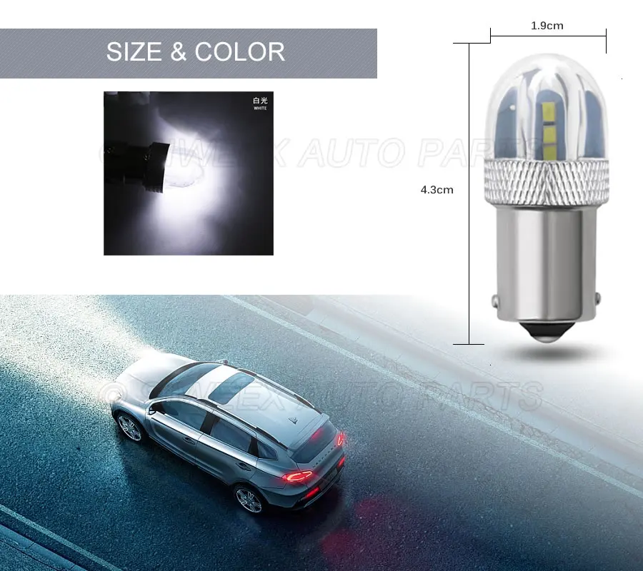 1 шт. Лидер продаж 1156 3030 6 SMD Led Автомобильные светодиодные лампы движения