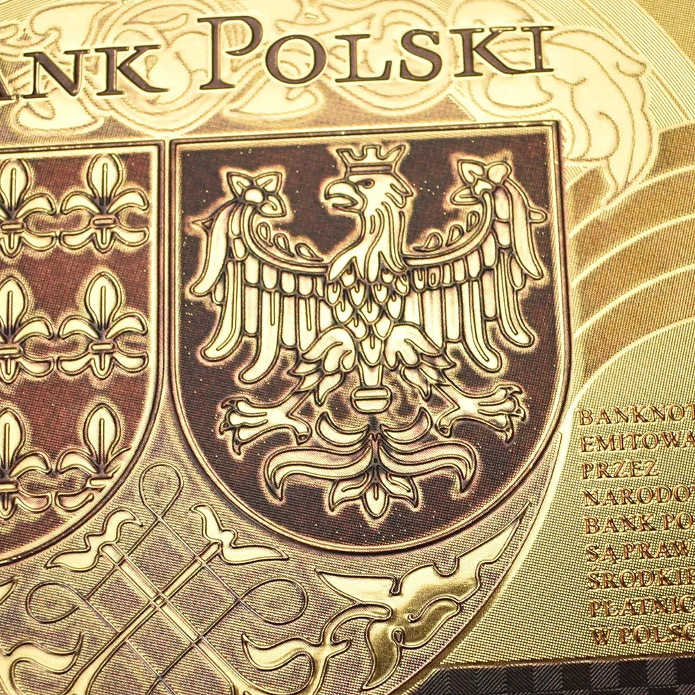 Золотые банкноты Польши из пластика 500 долларов США за сувенир и