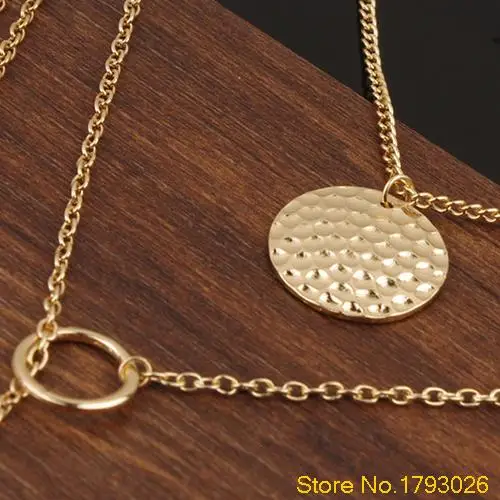 Золото панк Крылья Ангела стрелы кристалл многослойных ожерелье 4TIK|pendant necklace|angel