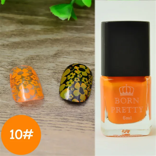 BORN PRETTY 15 мл/6 мл чистые цвета ногтей лак для стемпинга сладкий стиль стемпинг ногтей покрытие 72 Цвета Доступные лаки для ногтей - Цвет: 6ml p