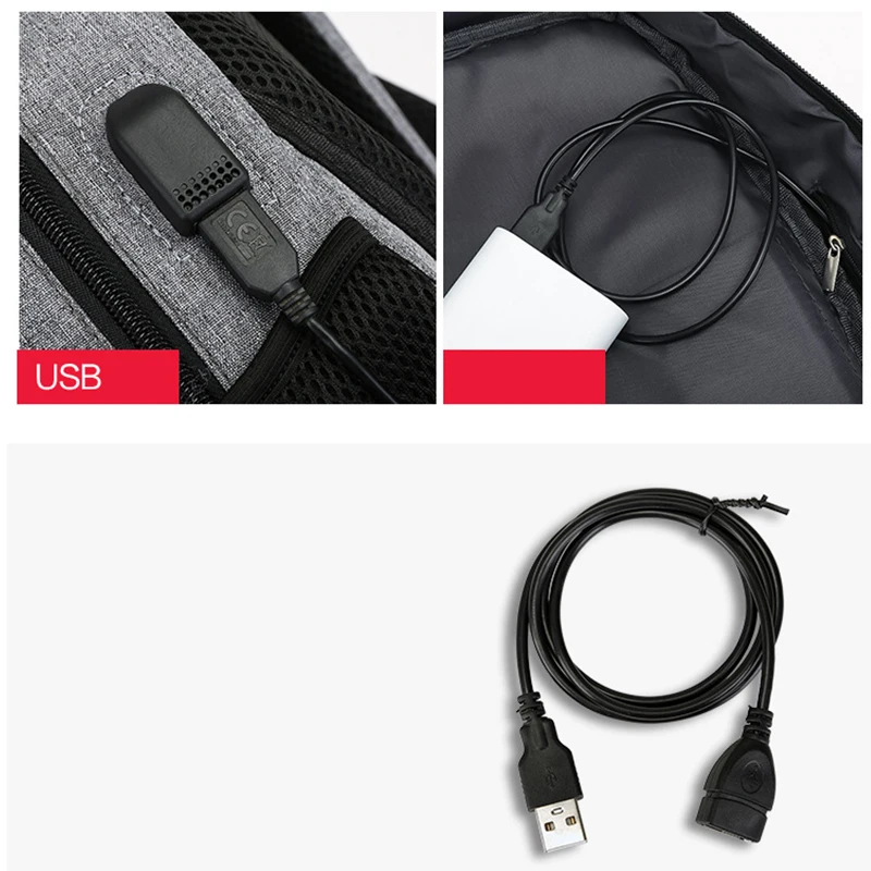 Мужской рюкзак Оксфорд, рюкзак для ноутбука, Usb зарядка, большая емкость, опрятный рюкзак для подростков, школьные сумки для подростков, черный рюкзак для мальчиков