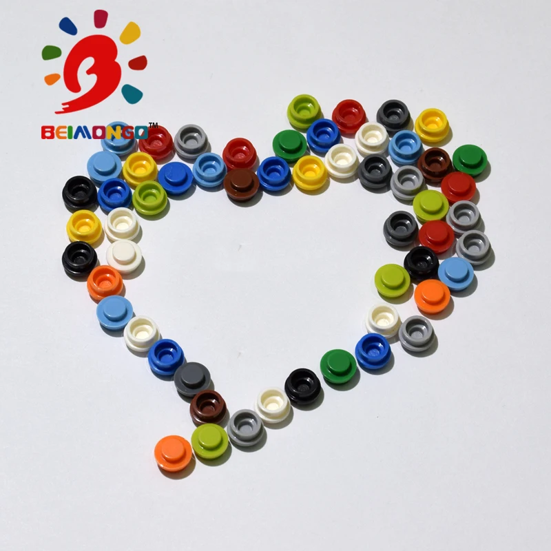 Бесплатная доставка! BEIMONGO блок пластина 1x1 круглые строительные блоки 200 шт. Edu и