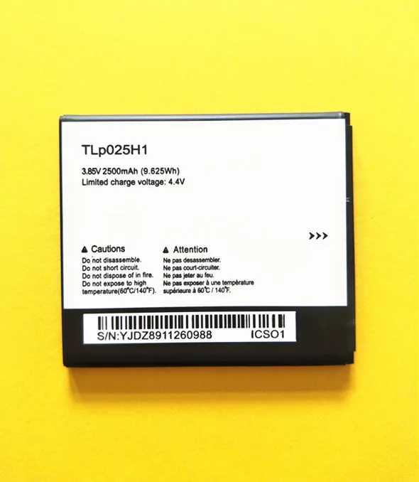 AZK Новый 1 шт. 100% Высокое качество TLP025H7 2500 мАч аккумулятор для ALCATEL one touch TLp025H7 TLP025H1 -
