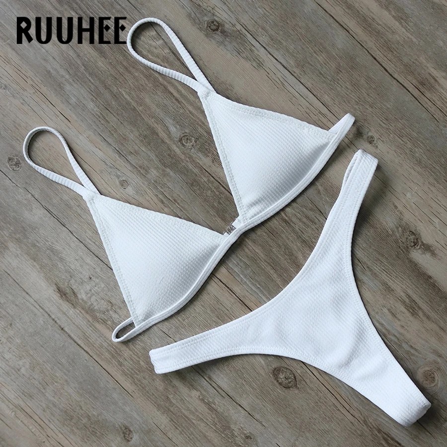 Пикантный бразильский комплект бикини RUUHEE 2019 купальники женский купальник