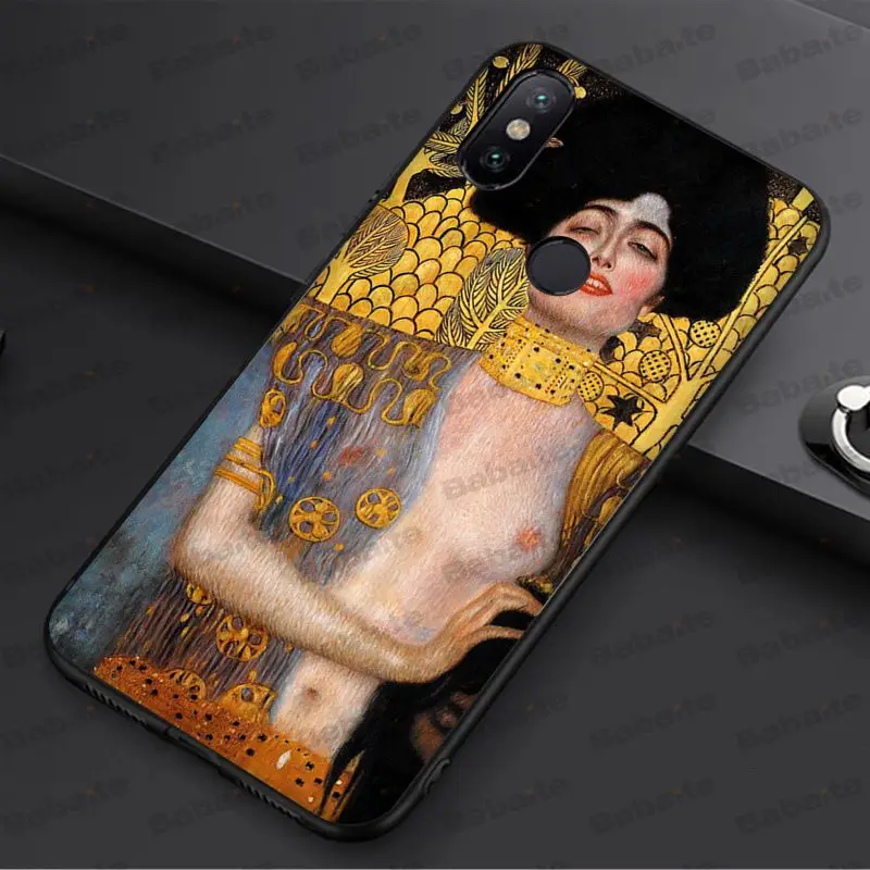 Babaite Kiss by Gustav Klimt дизайн черный ТПУ мягкий чехол для телефона redmi 5 plus 5A 6pro 4X note5A note4x note7 6A чехол