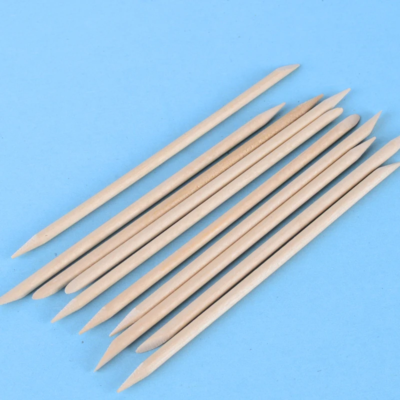 

10pcs/packs 11.3cm Orange Wood Stick Cuticle Pusher Remover Nail Designs Nail Art Stick Wooden Manicure Tools