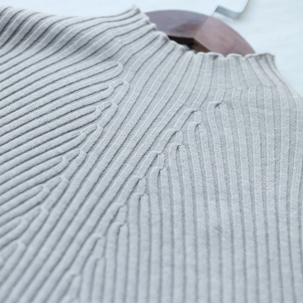 

New 2018 Women Solid Turtleneck sweater Fashion Women Knitted Pullover Sweater long sleeve Pullovers Lady slim Sweater Femme Top
