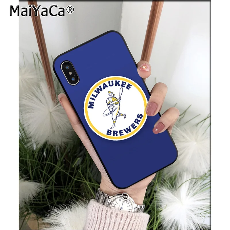 MaiYaCa Milwaukee Brewers TPU мягкие Аксессуары для телефона чехол Apple iPhone 8 7 6 6S Plus X XS MAX 5 5S SE XR |