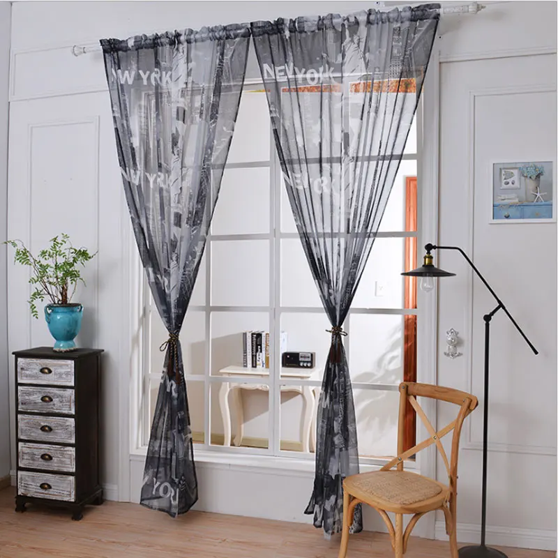 Американский Нью-Йорк Бесплатная богиня занавеска с принтом марля из конопли для