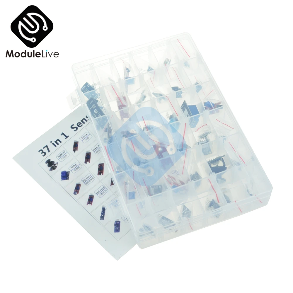 Набор сенсоров 37 в 1 для Arduino Raspberry Pi начинающих Обучающие клавиши сенсор s модуль с