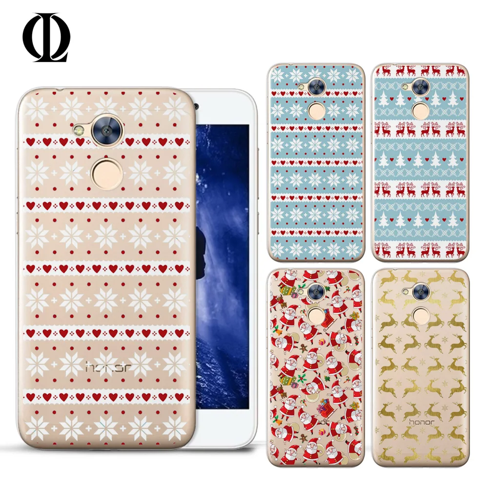 Снежинки чехол для Fundas Huawei Honor 6a случае Новые поступления прозрачный ТПУ Телефон