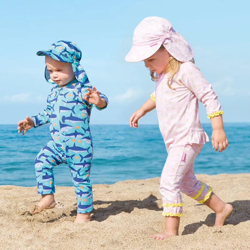 Купальный костюм для девочек и мальчиков купальный из двух предметов с длинными