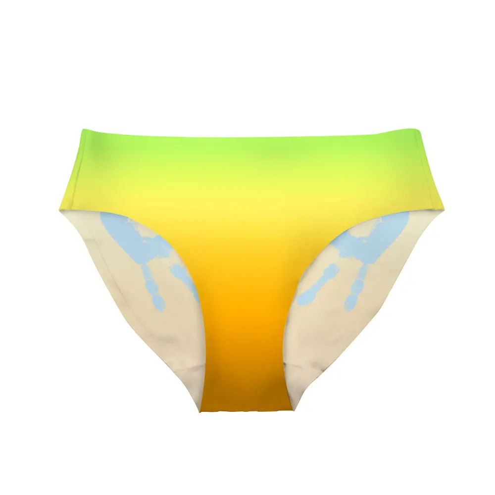 Noisy Designs Wholesale Handprint Printed Female Panties Sexy Underwear Calcinhas Para Mulheres Seamless Briefs Elastic Lingerie |