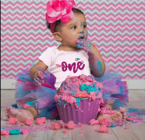 Новый комбинезон для маленьких девочек на 1 день рождения радужные юбки комплект