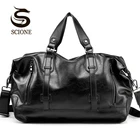 2020 Модные мужские дорожные багажные  водонепроницаемые вещевые сумки   Чемодан     Большая  ёмкость  емкости  Сумочка   из искусственной кожи