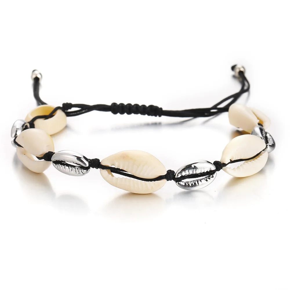 

2019 Hawaiian Natural Shell Braided Bracelet Bohemia Gift For Women Men Beach Fashion Jewelry Bracelets Easter