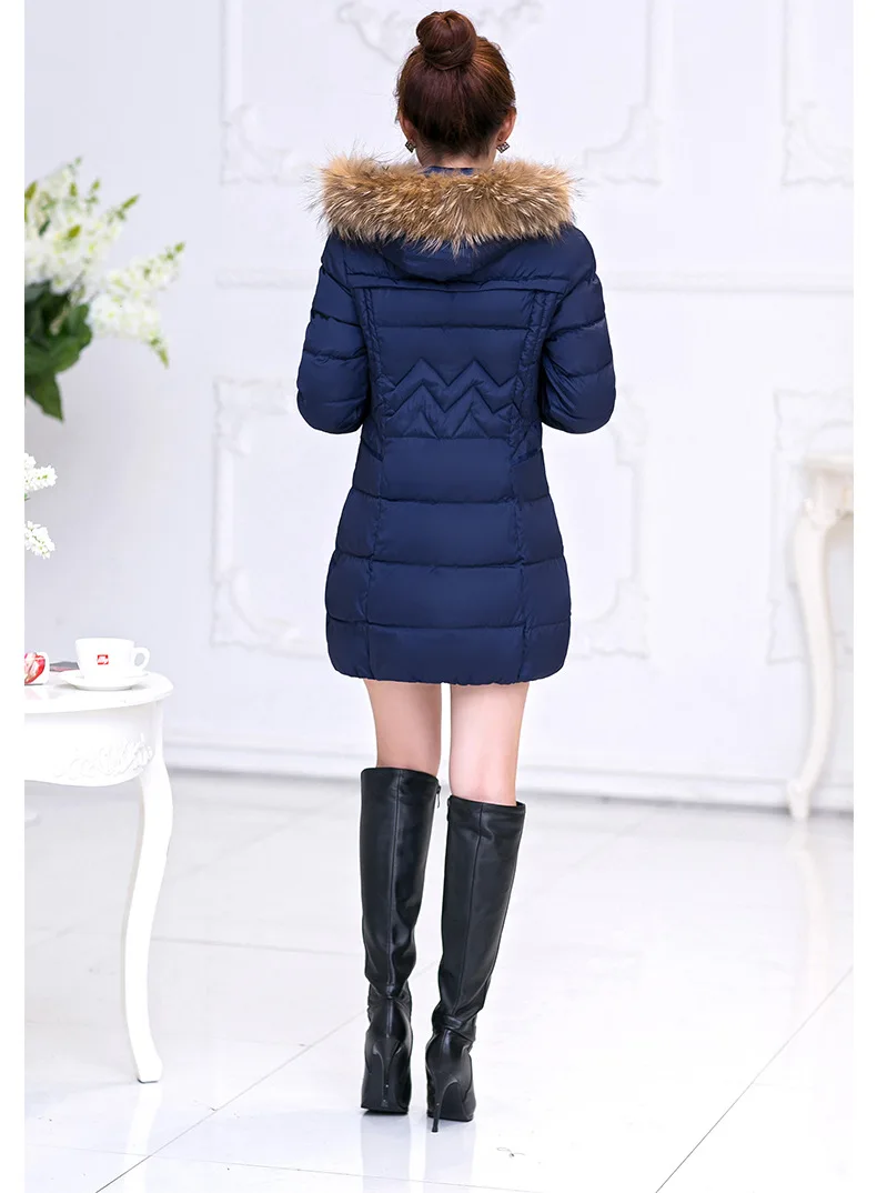 Новинка 2020 тонкое длинное теплое пуховое пальто для женщин хлопковое с
