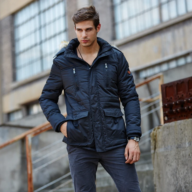 Мужская куртка с хлопковой подбивкой DAVYDAISY теплая Повседневная большого L-5XL JK074