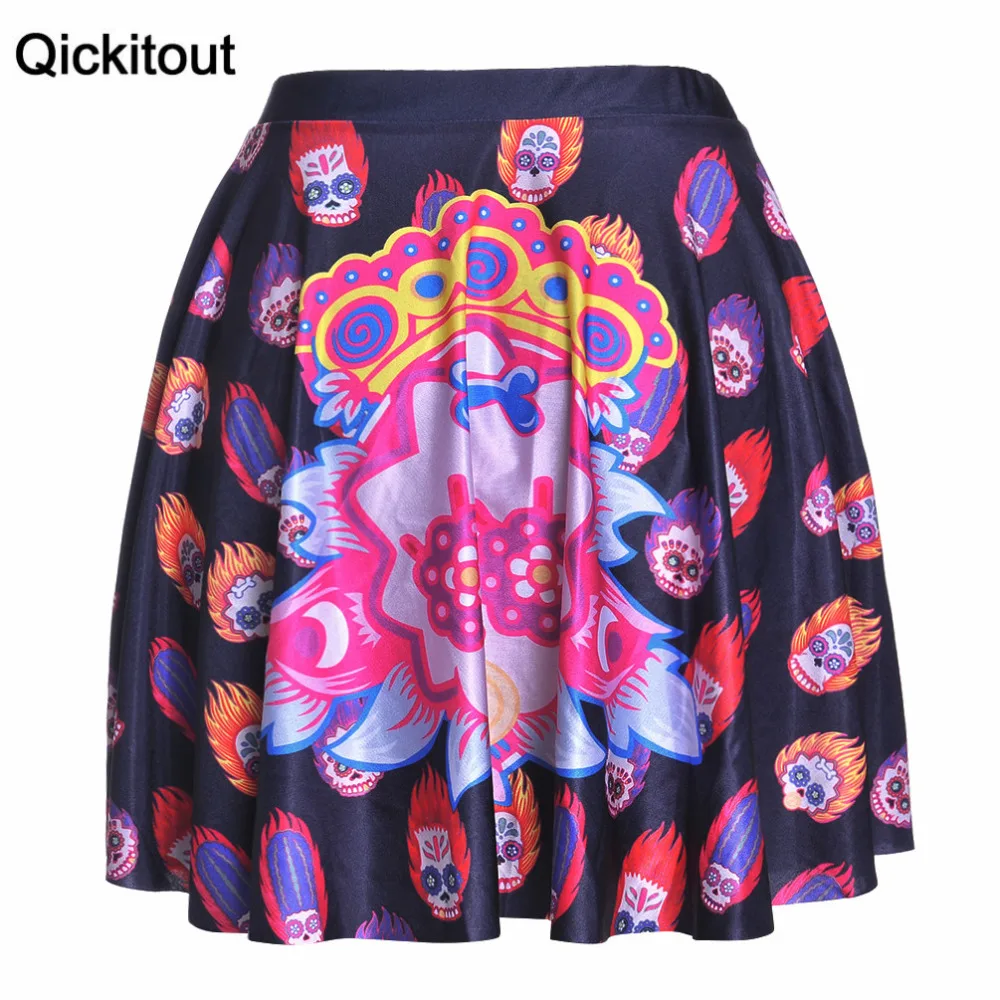 Qickitout юбки 2016 модные новые сексуальные тонкие женские Пламенные комедийные маски