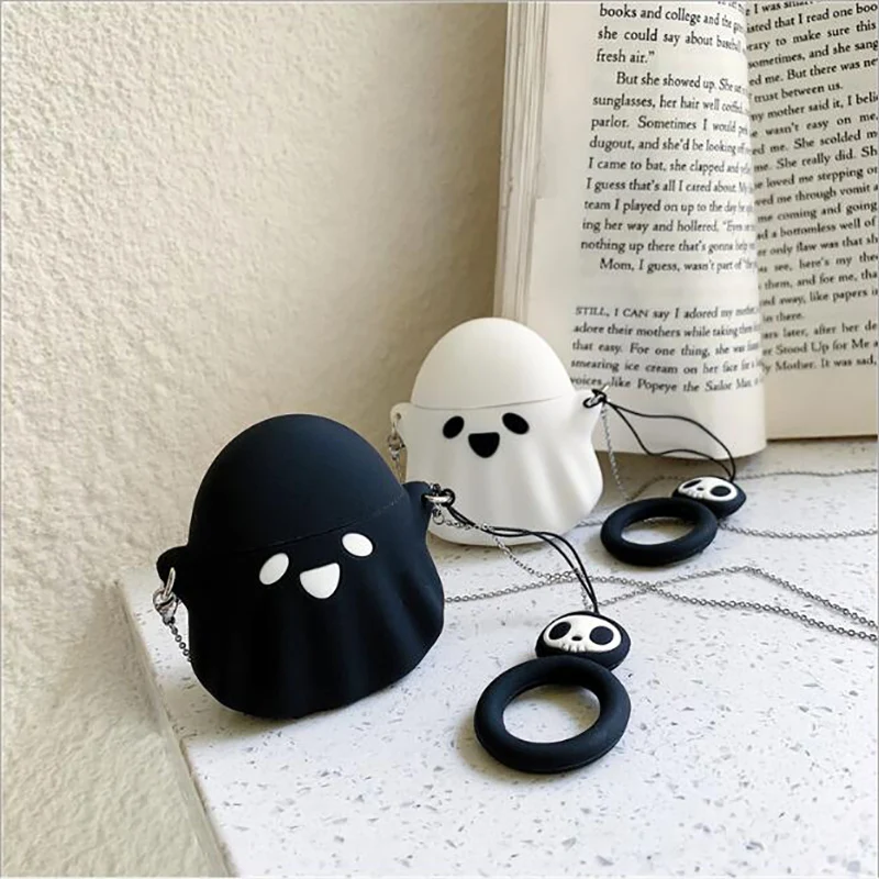 Силиконовый чехол с милым призраком для Airpods 1 2 защитный беспроводных Bluetooth