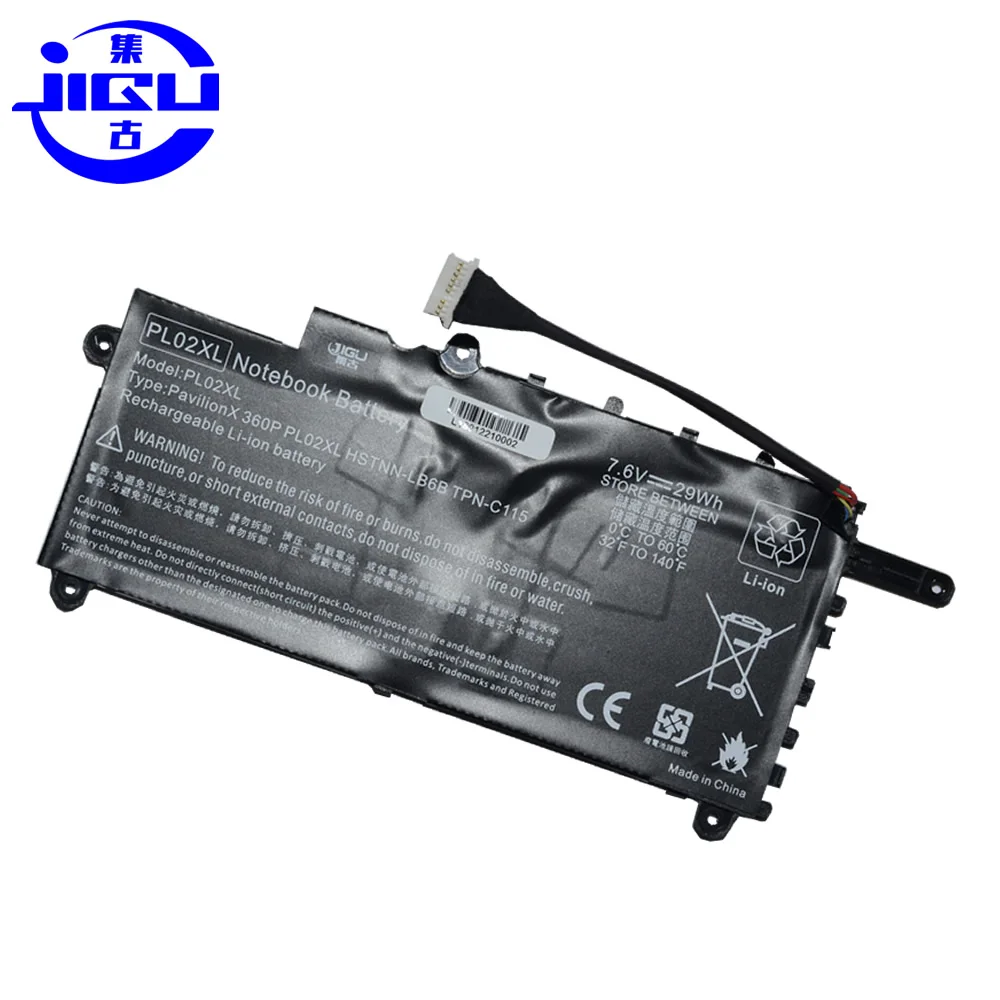 JIGU 2 ячейки батареи HSTNN DB6B LB6B PL02029XL PL02XL TPN C115 для HP павильона 11 X360 Серии n009tu X360|for