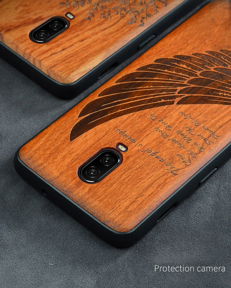 Для Oneplus 7 7 Pro 6 6T 5T твердый деревянный защитный чехол все включено Деревянный чехол для Oneplus 7 7 Pro 6 6T 5T Funda