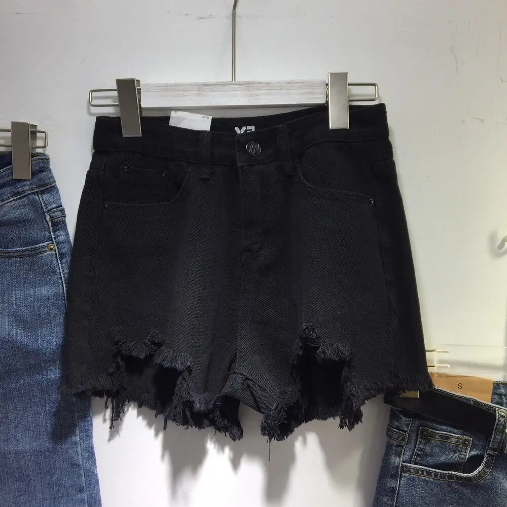 S-XL 2XL 3xl 4xl 5XL размера плюс 2019 летние джинсовые шорты с высокой талией рваные джинсы