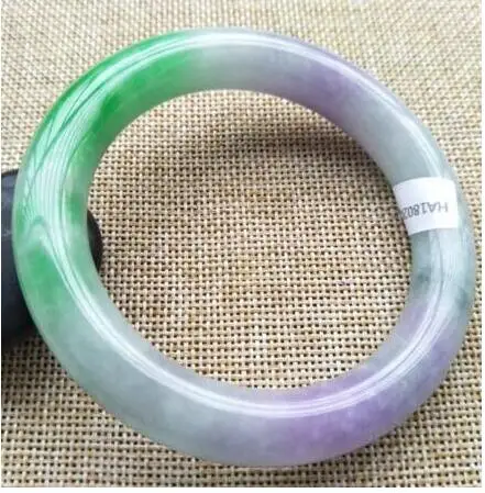 Сертифицированный натуральный зеленый Jadeite браслет нефритовый 58 мм 60 (сертификат