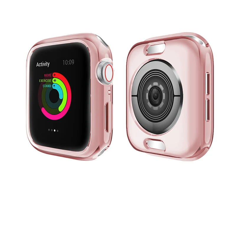 MDNEN чехол для Apple Watch, чехол для IWatch, серия 4, 3, 2, 1, размер 38 мм/40 мм/42 мм/44 мм, ТПУ чехол, HD прозрачный Ultrafino