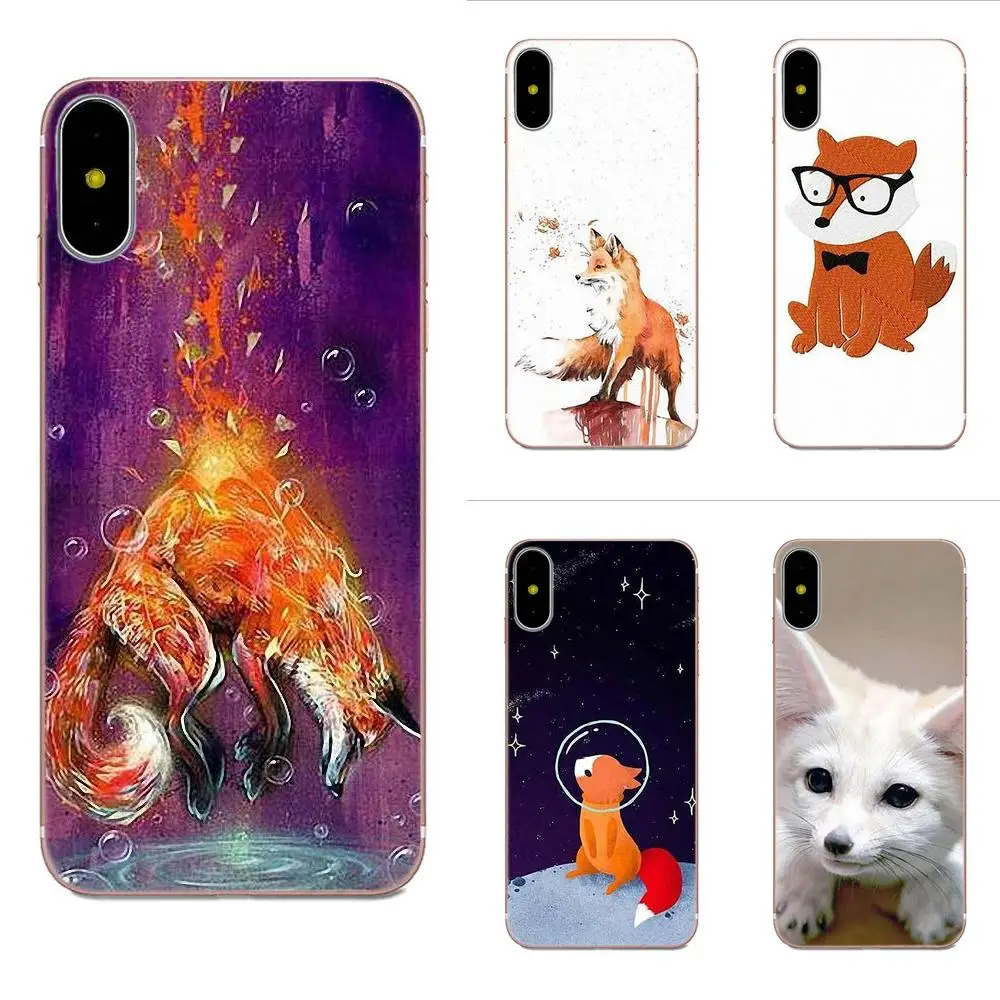 Мягкий чехол для Apple iPhone 4 4S 5 5C 5S SE 6 6S 7 8 Plus X XS Max XR Mr очки Лиса|Чехлы-накладки| |
