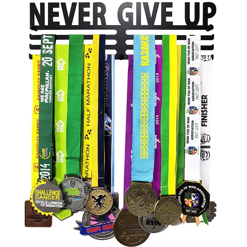 

NEVER GIVE UP Sport Medal Hanger