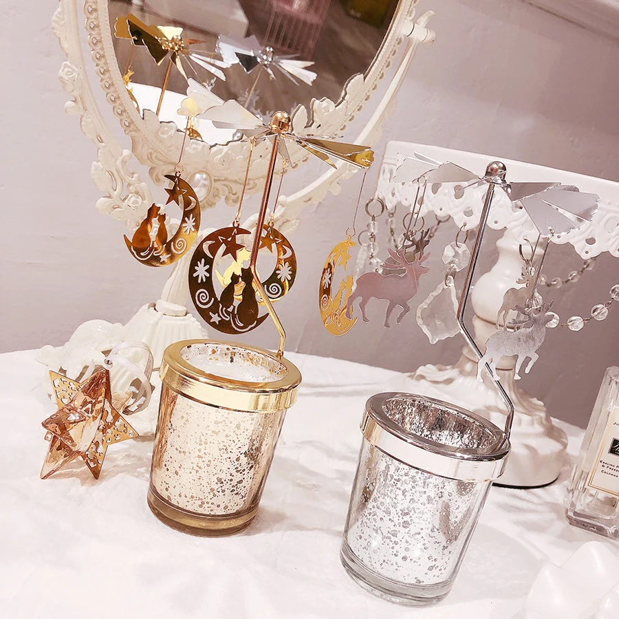 Подсвечники Tealight держатель для свечей вращающиеся свадебные центральный