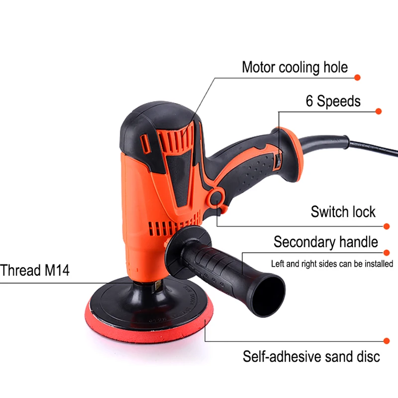 220V 800W 6 Speed Control Polishing Machine Car Polisher 50Hz For Scratch Remove Beauty Care Repair Tools | Автомобили и