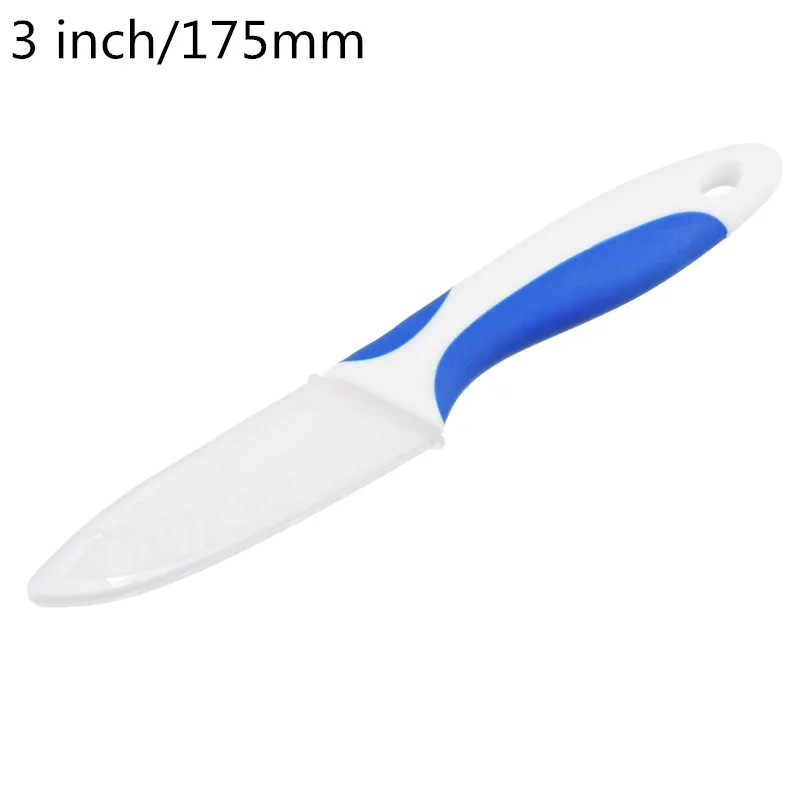 3 inch blue Urijk 3/4/5 дюймов Керамика нож для очистки овощей Кухня ножи белый красочной ручкой Пособия по кулинарии инструмент Ланч Керамика Ножи кроя высокое качество - Цвет: 3 inch blue