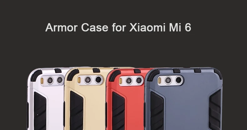 CAPSSICUM Mi6 защитный чехол для XIAOMI MI6 PC+ силиконовый Жесткий противоударный чехол-подставка для задней панели с подставкой высокого качества