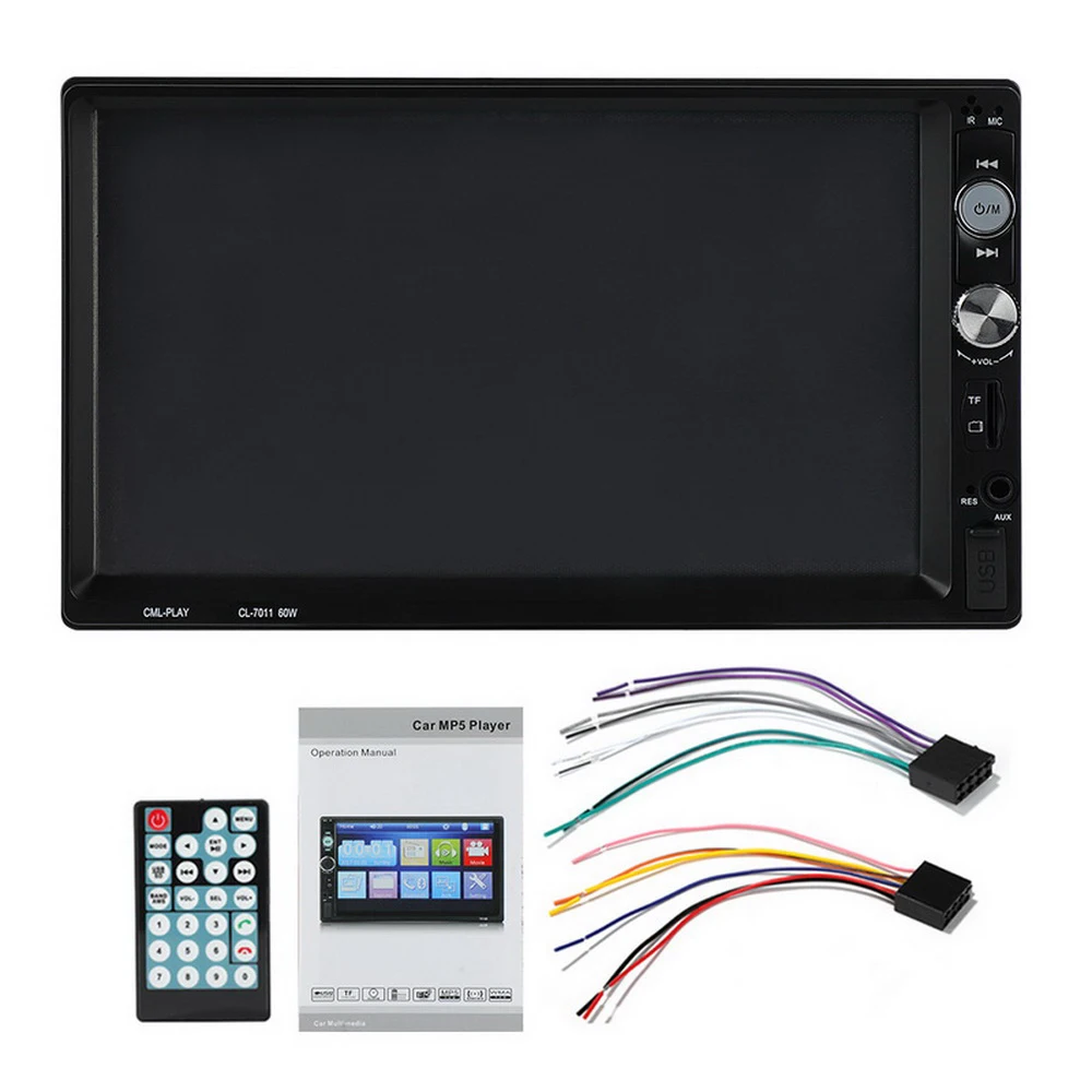 Автомагнитола 7011B магнитола с Bluetooth HD и дистанционным управлением TF USB Aux-in 7 дюймов