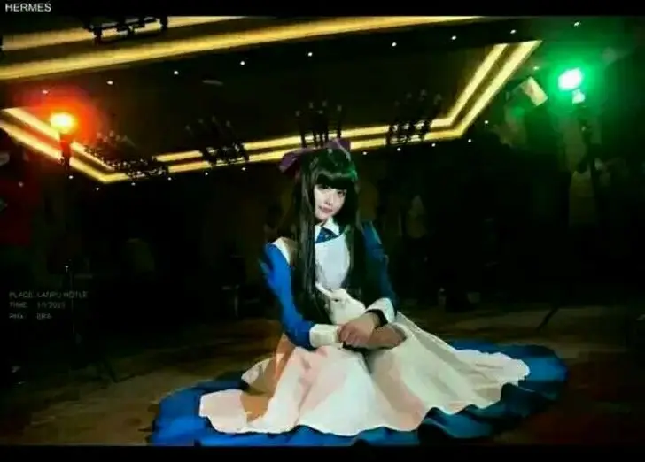 Сумасшедший отец Ая Drevis платье Косплэй костюм Голубое Платье с аксессуарами для