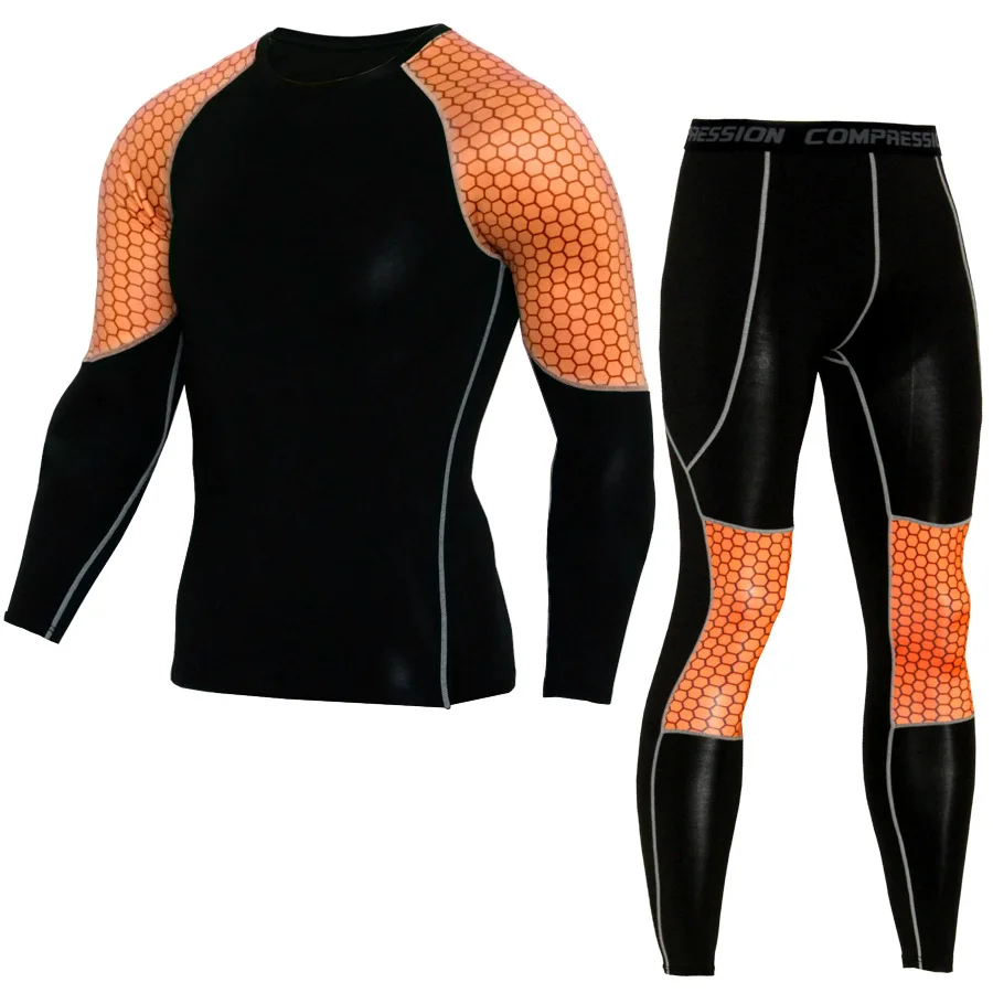 

Compression Sets Tshirts And Leggings Long Johns Fitness Tights T-Shirt Suits Long Sleeve Tees Long Pants Slimming Wear