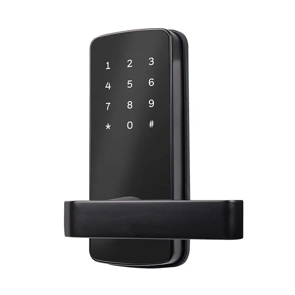 Черный TTLock приложение Smart Bluetooth цифровой замок Wi-Fi сенсорной клавиатурой товара в Корейском стиле телефон Управление Автозапуск электронный замок двери - Цвет: Черный