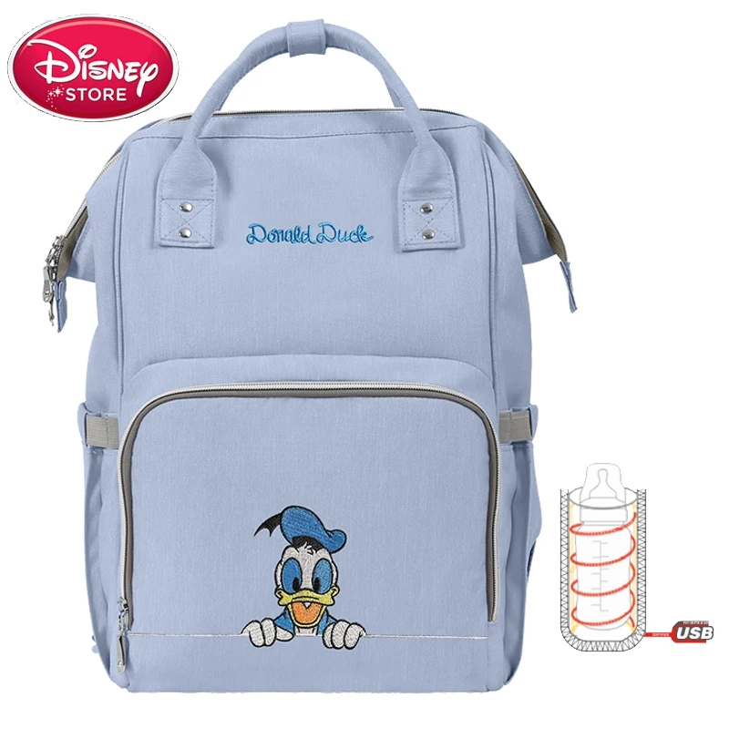 Disney Пеленки сумки для мамы USB бутылка изоляционная Сумка для беременных подгузник тепловой Микки Минни мумия рюкзак сумочка для ухода за ребенком - Цвет: Style 15
