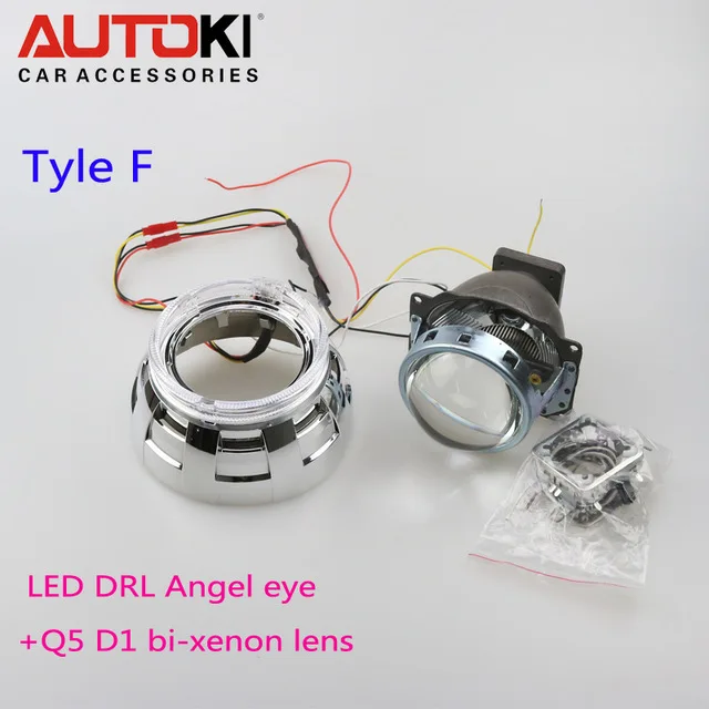 Авто фары для укладки Q5 3 0 дюймов HID Биксеноновая фара Объектив проектора + Led