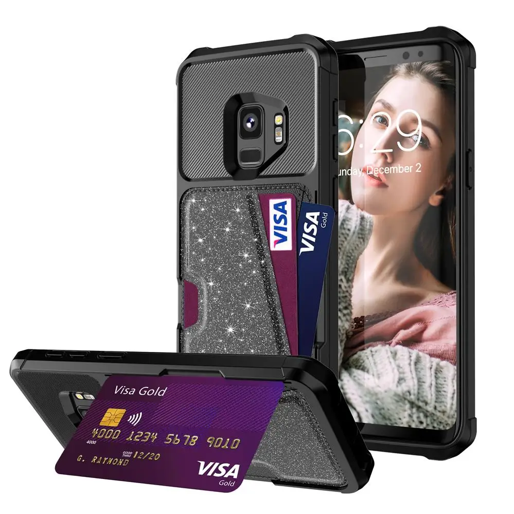 For Samsung Galaxy S10 Plus S10e Premium PU Leather Back Cover Wallet Card Slot Shockproof Car Holder Magnetic Absorption Case |