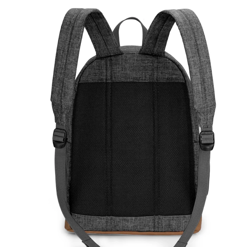 Мужской холщовый рюкзак TINYAT повседневный серого цвета для хранения ноутбука 15 - Фото №1