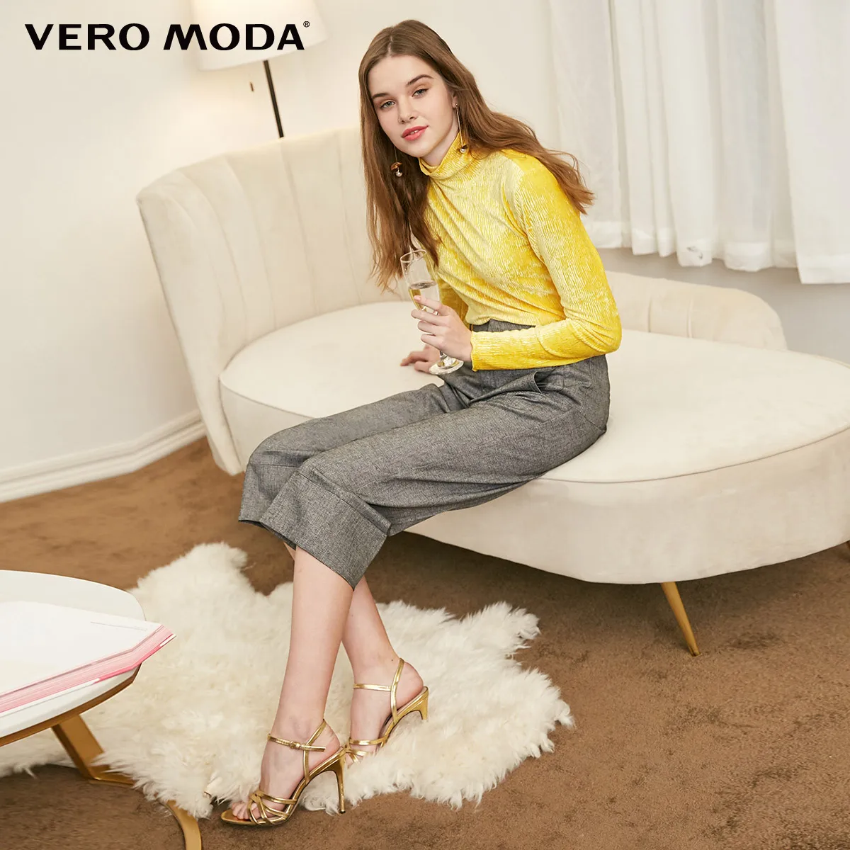 Vero Moda New Women's Leisure Blending Colors Wide-leg Capri Pants | 31836J507