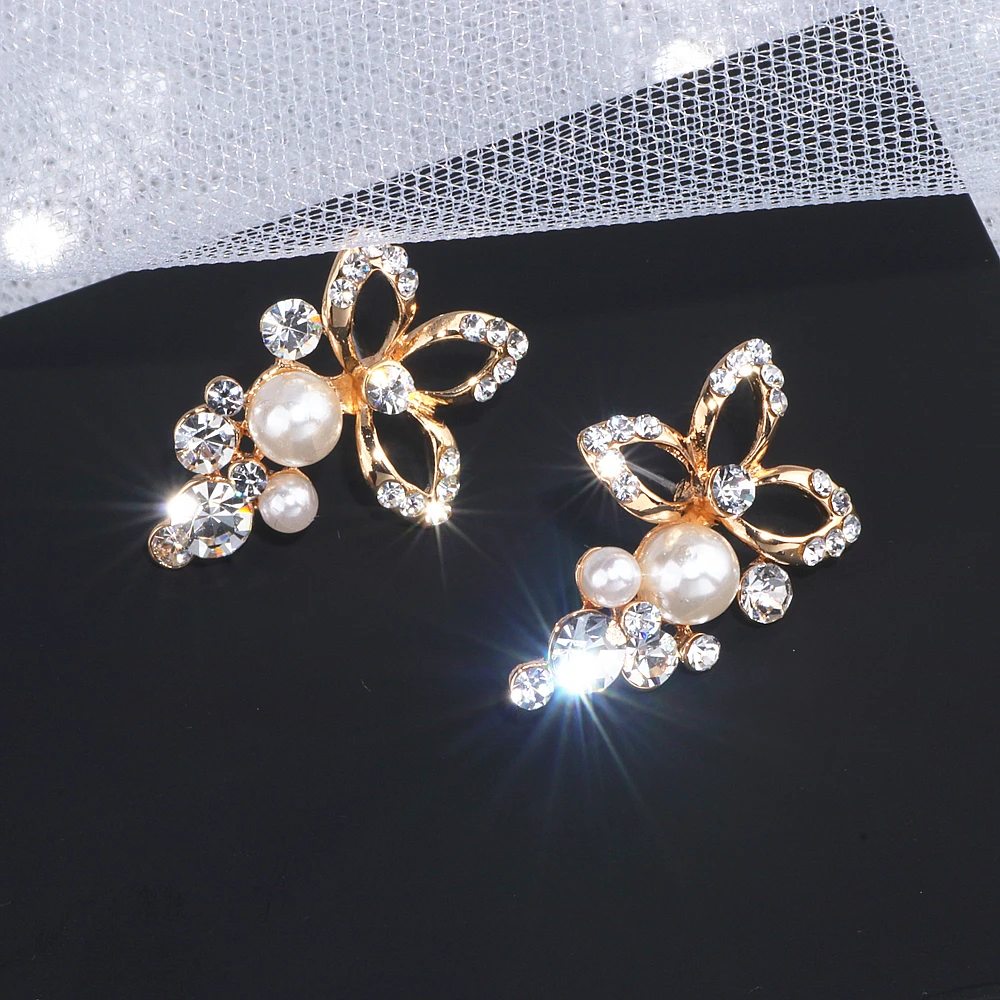 Classic Elegant Simulated Pearl Crystal Drop Earring For Women Brides Wedding Earrings Brincos Fashion Party Jewelry Gifts WX128 | Украшения